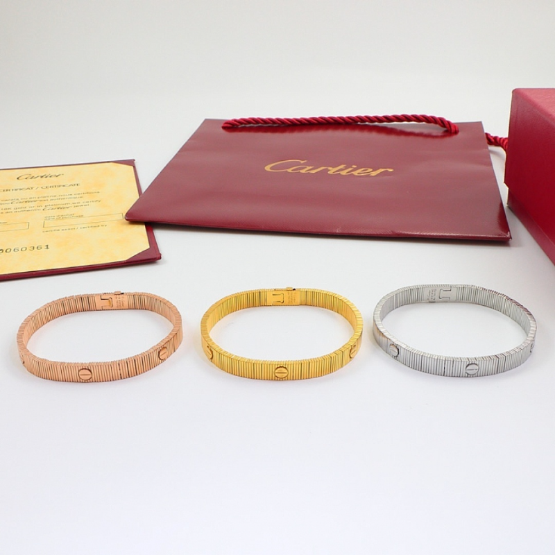 CAB58 316L steel and gold plated jewelry Fashion couple bracelet for men and women