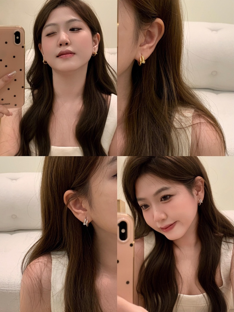 A1243 Women's new fashionable titanium steel earrings and jewelry
