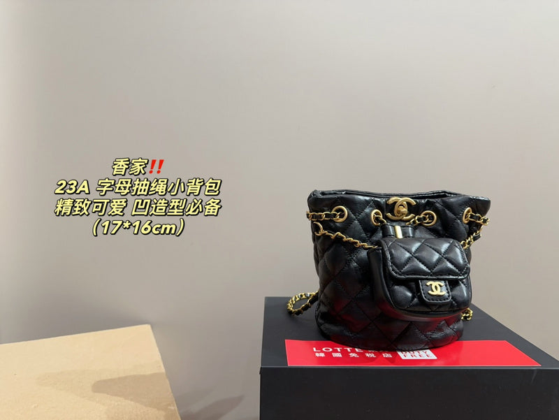CBM2 Letter drawstring small backpack 17*16cm, exquisite and retro