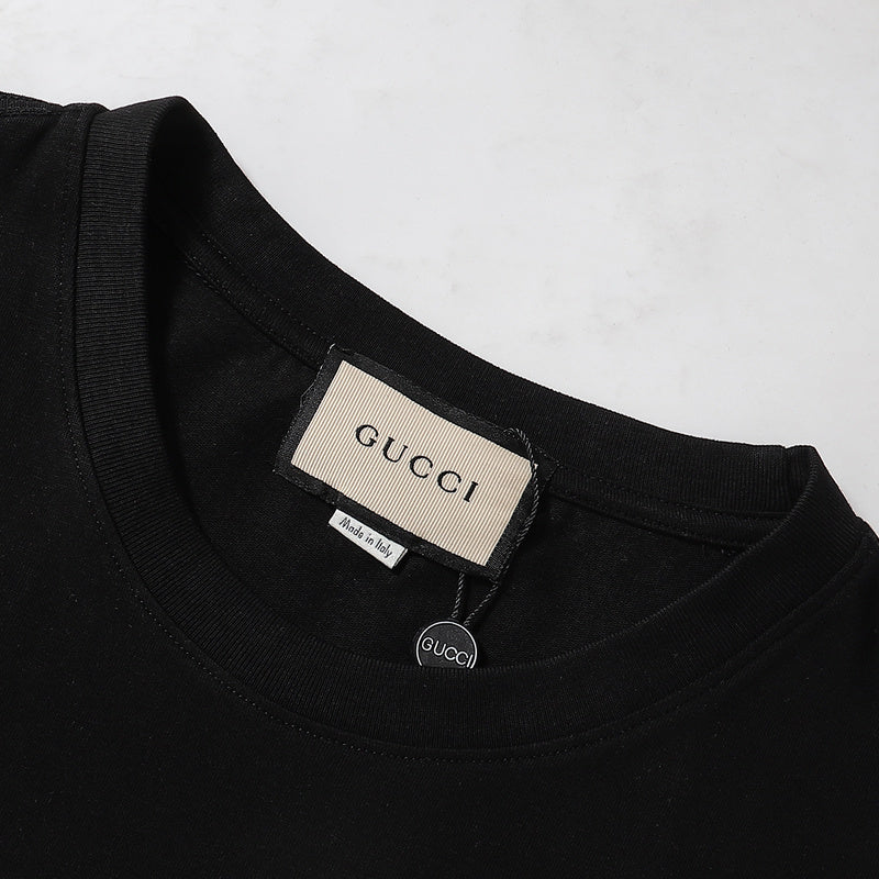 GUC027 New Men's and women's letter embroidery short-sleeved T-shirt