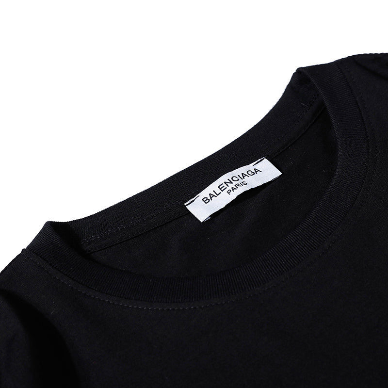 BAC32 NEW Men's and women's letter embroidery short-sleeved T-shirt