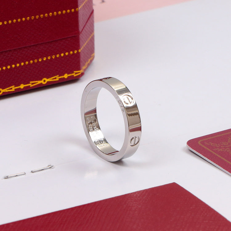CAR7 Classic LOVE ring 4mm for lovers ring Jewelry size 5-11
