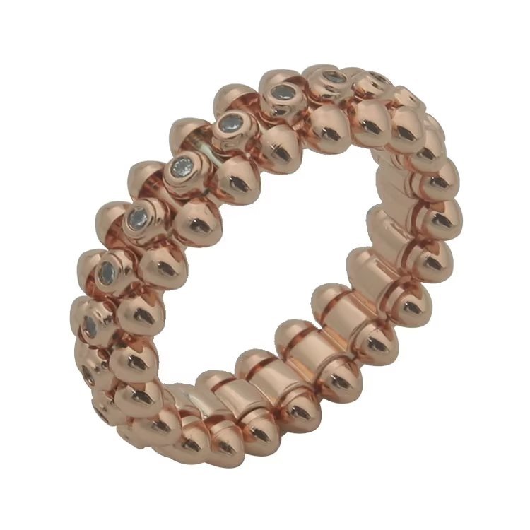 CAJ01 Ring with diamond bullet shape Jewelry