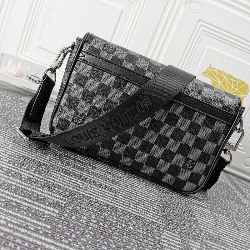 LLP85 Men Leather Bag 23.5 x 14.0 x 5.0CM high quality
