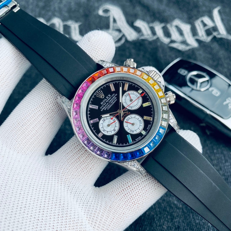 RW31 Rainbow Di classic three eyes six needle design, atmospheric fashion 40*12mm