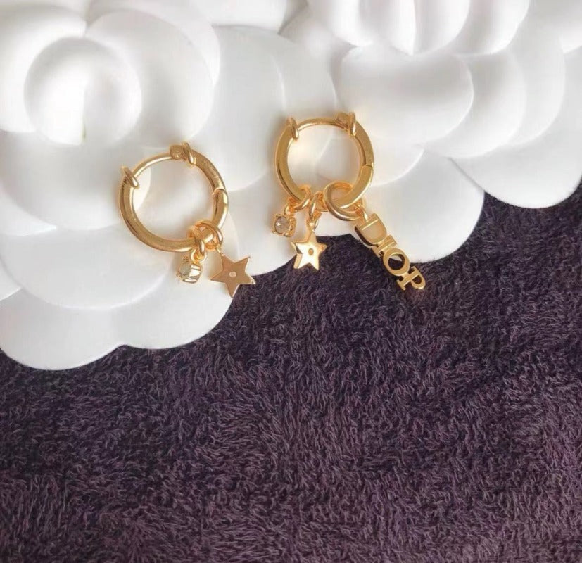 DE120 Asymmetric style fashion women's earrings with beautiful design Jewelry