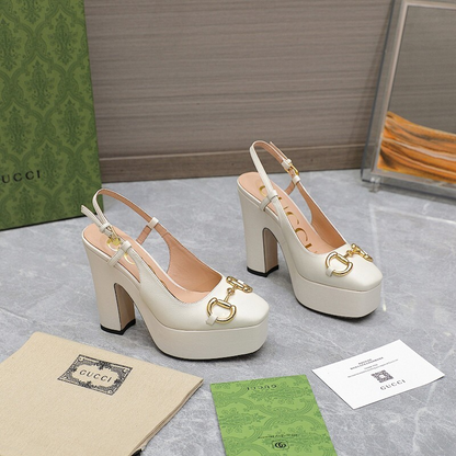 JHGS14 Slipper 12CM Heel Size 35-42 Lether Shoes with box