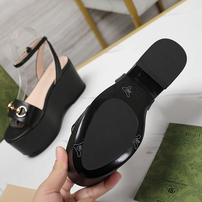 JHGS20 Slipper 8CM Heel Size 35-42 Leather Shoes with box