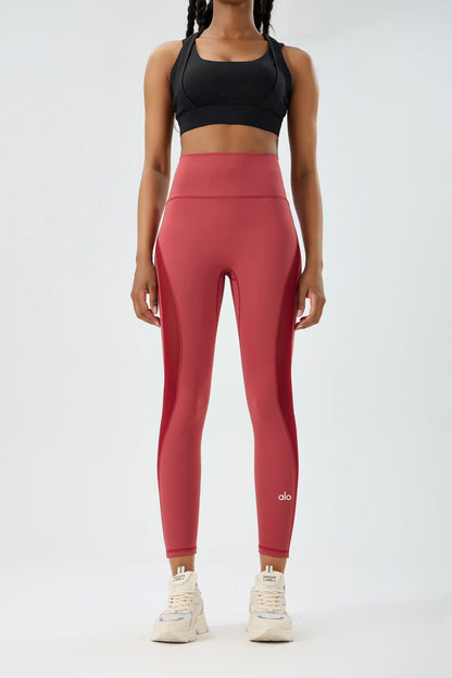 zalo3111   Women's Spring and Autumn Breathable Mesh Yoga Pants, High Waist Tight Waist, Sports Pants, Clothing