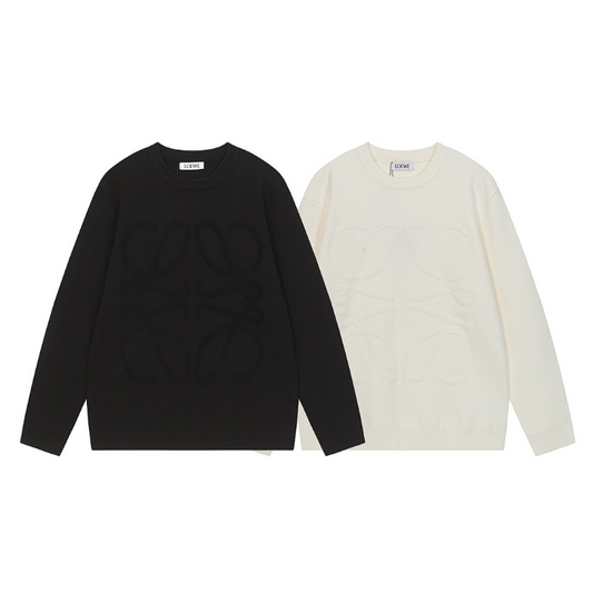 LOC41 Autumn and winter new high-quality men's and women's fashion brand new sweater jacquard letter clothing