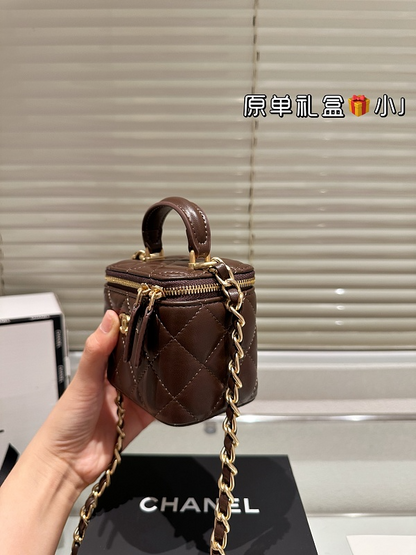 ACP01 Leather Bags 10CM Makeup tote Bag with Box