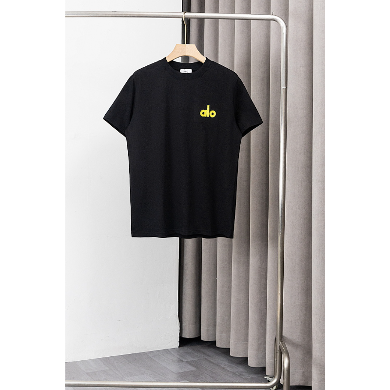 ALOC7 New men's and women's summer pure cotton top T-shirt clothing