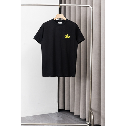ALOC7 New men's and women's summer pure cotton top T-shirt clothing