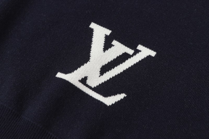 LVC031 New men's and women's autumn and winter cross towel embroidered pattern round neck wool knitted sweater clothing