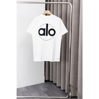 ALOC7 New men's and women's summer pure cotton top T-shirt clothing