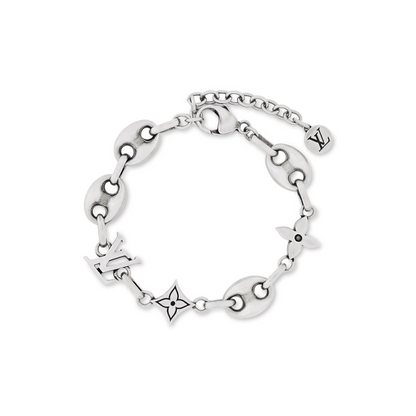 X716   Men's and women's titanium steel bracelet and necklace set jewelry