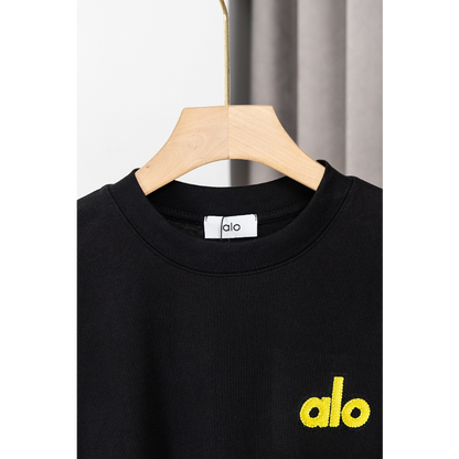 ALOC7 New men's and women's summer pure cotton top T-shirt clothing