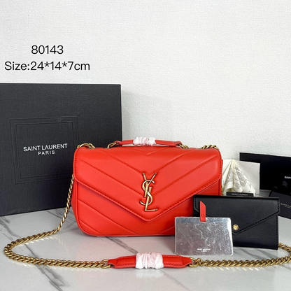 LYP43 Leather Bag 24-14-6CM Shoulder Bags