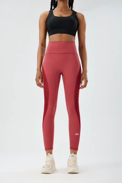 zalo3111   Women's Spring and Autumn Breathable Mesh Yoga Pants, High Waist Tight Waist, Sports Pants, Clothing