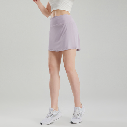 zalo3118  Women's naked training, running, fitness, yoga short skirt, anti glare double-layer quick drying tennis skirt clothing