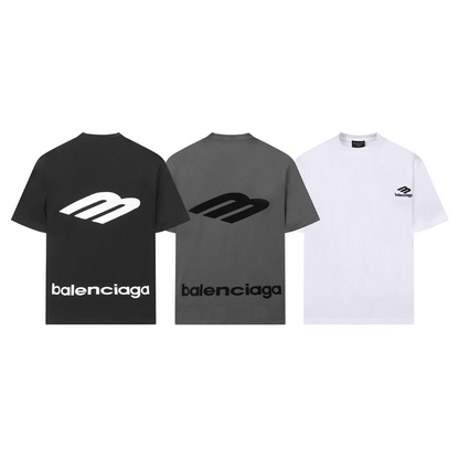 BAC32 New Men's and Women's Summer Short sleeved Cotton T-shirt Embroidered Craft Clothing