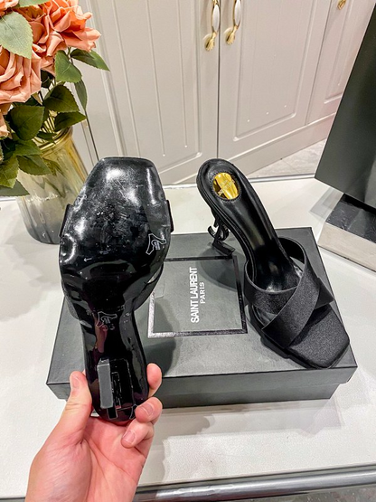 MYS1 Synthetic Leather 10CM Slippers Size 35-40 Shoes with Box