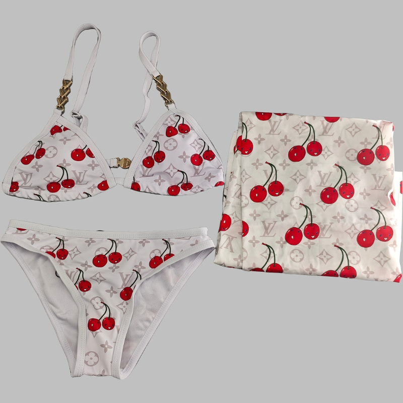 BL2501 New women's summer swimsuit bikini two-piece set+square scarf bikini