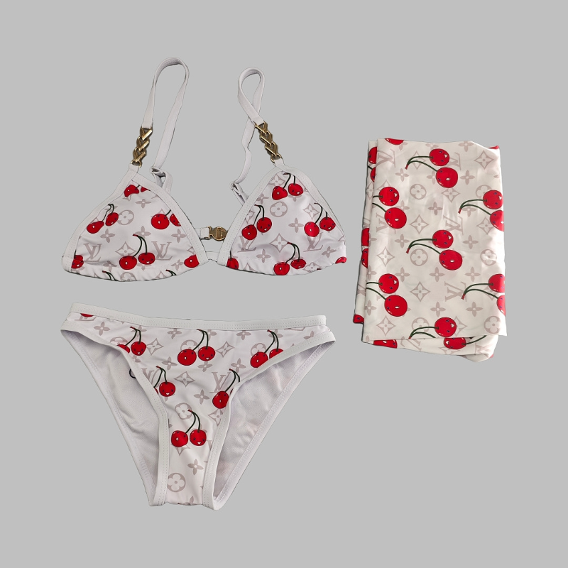 BL2501 New women's summer swimsuit bikini two-piece set+square scarf bikini