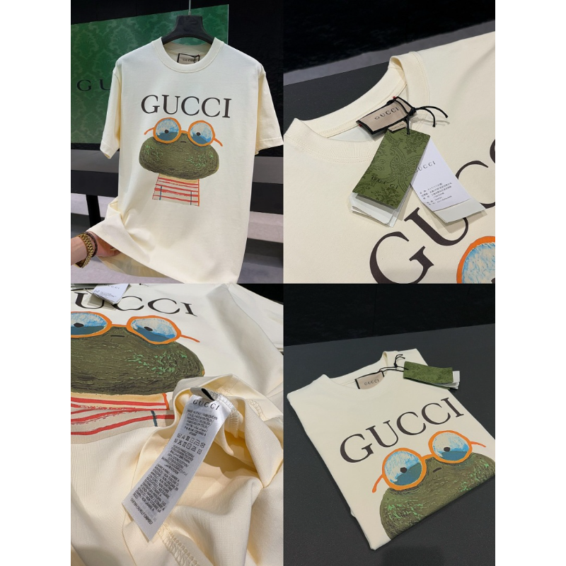 GUC052  New men's and women's summer pure cotton top T-shirt Clothing