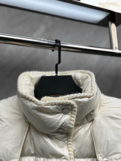 110221  New wool woven hooded down jacket Top quliaty 1:1 clothing