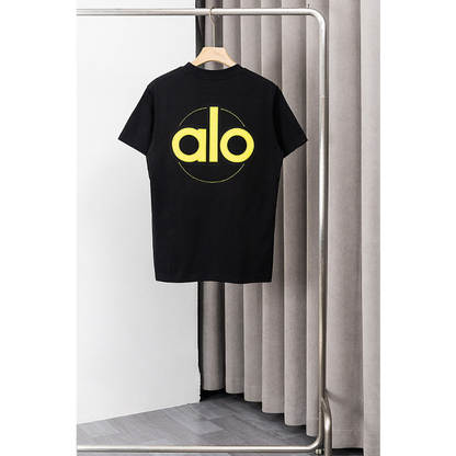 ALOC7 New men's and women's summer pure cotton top T-shirt clothing
