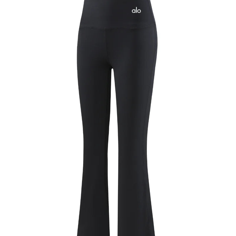 zalo120  Women's yoga pants, women's high waisted seamless tight fitting sports micro flared pants clothing