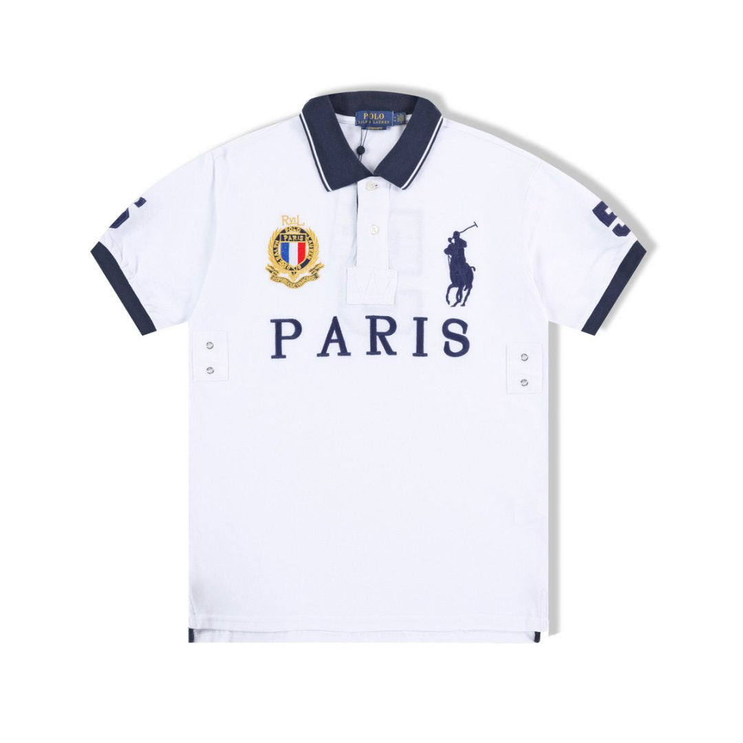 PPC2 summer polo shirt collar embroidered city style top t-shirt polo short sleeved shirt