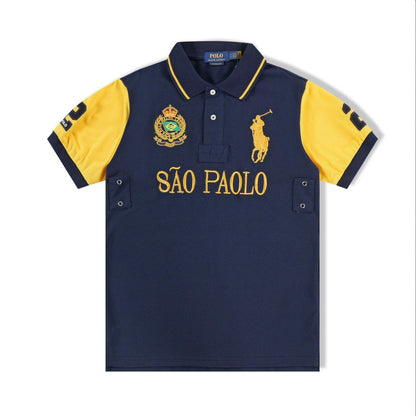 PPC2 summer polo shirt collar embroidered city style top t-shirt polo short sleeved shirt