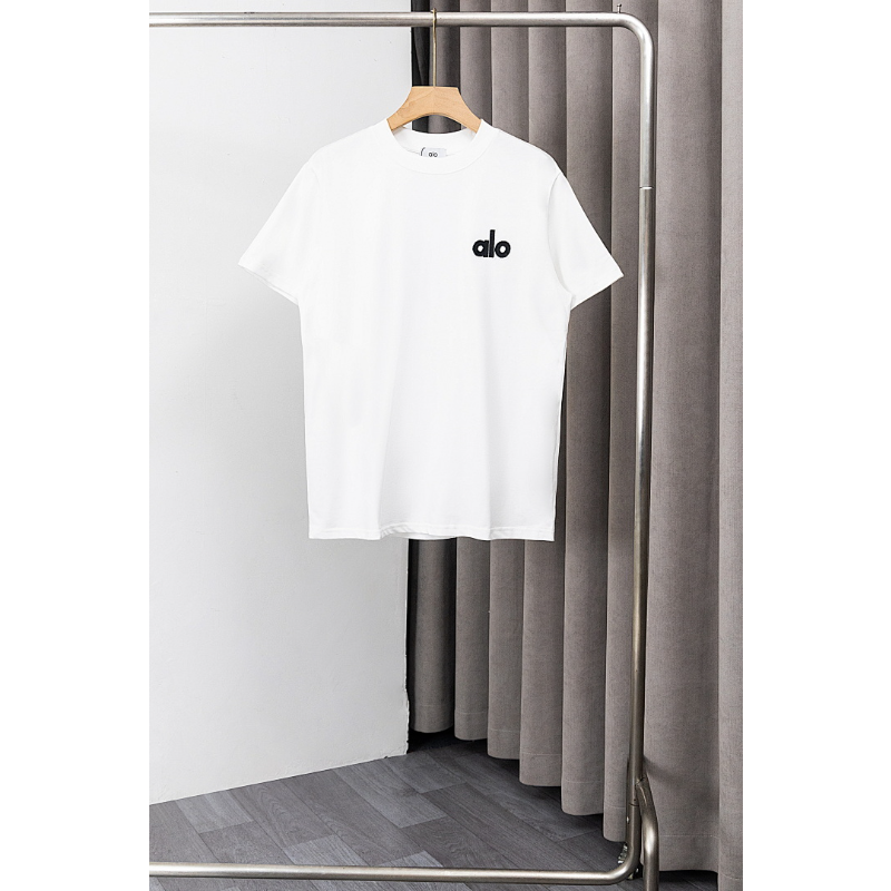 ALOC7 New men's and women's summer pure cotton top T-shirt clothing