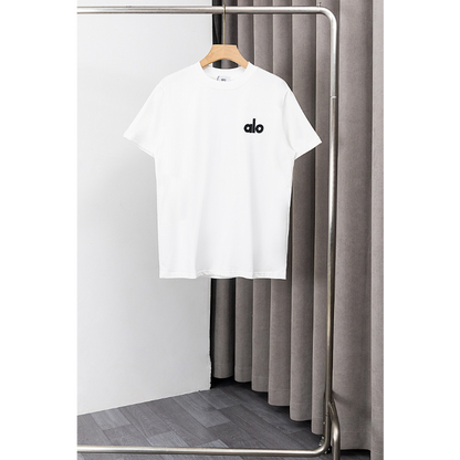 ALOC7 New men's and women's summer pure cotton top T-shirt clothing