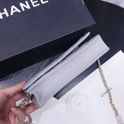 XCP016 Bag leather 19-13-4CM Bag Gold High Quality with box