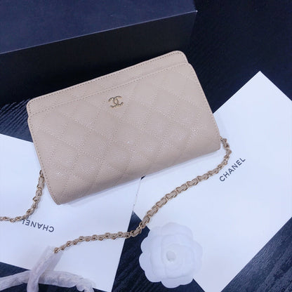 XCP016 Bag leather 19-13-4CM Bag Gold High Quality with box