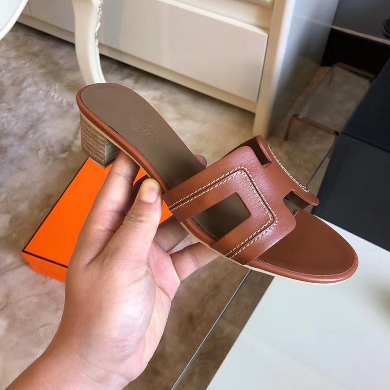 OHS01 Couples slipper Leather Shoes 35-42 with box
