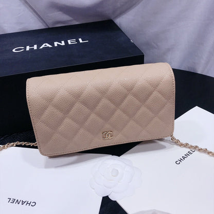 XCP016 Bag leather 19-13-4CM Bag Gold High Quality with box
