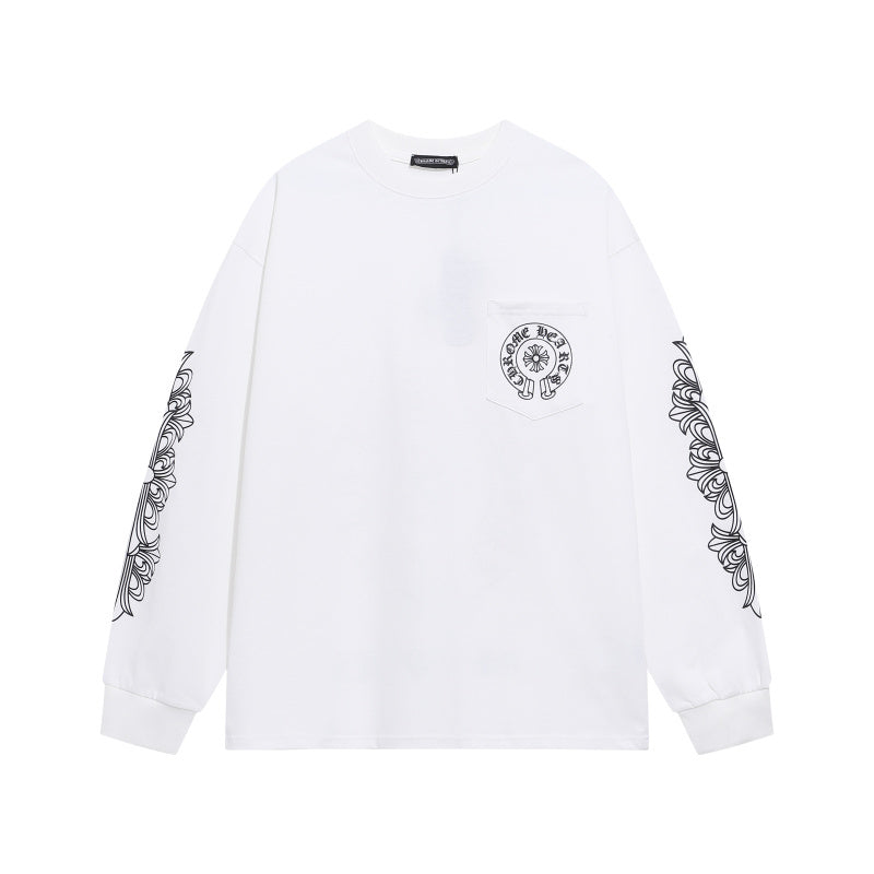 KLC23  New men's and women's pure cotton long sleeved casual clothes