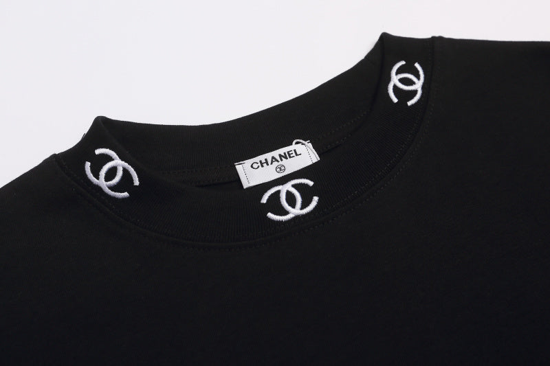 CHC01 New women's autumn and winter pure cotton long sleeved base embroidered clothing