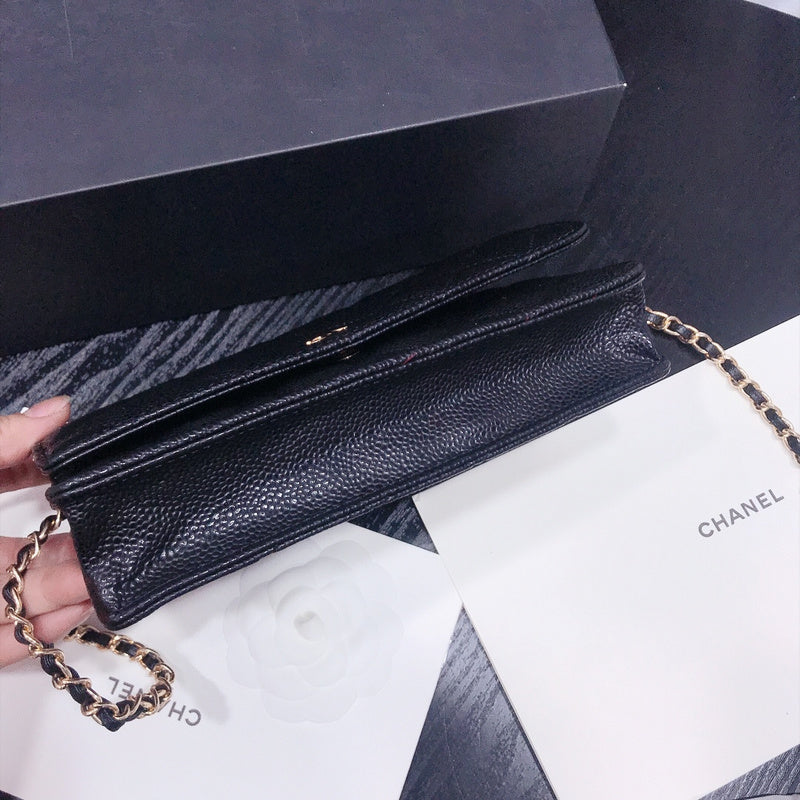 XCP016 Bag leather 19-13-4CM Bag Gold High Quality with box