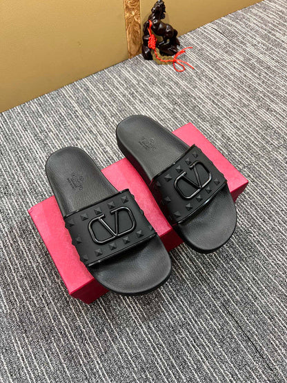 YVS10 Leather slippers couples shoes 36-45 With box