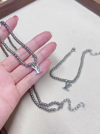 L191    Men and women can wear titanium steel bracelet length 15+5cm jewelry