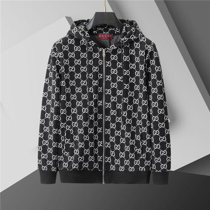 GUC0101 New men's spring and autumn thin style outerwear+long pants pure cotton casual suit clothing