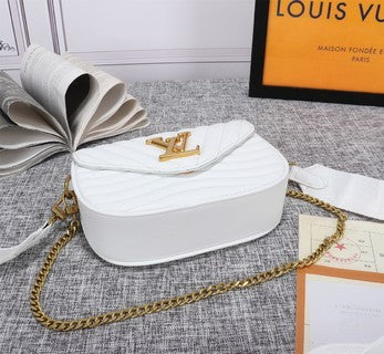 LLP58 Classic simple women's shoulder bag leather with box