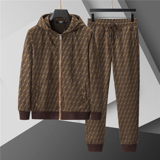 FDC16 New men's spring and autumn thin style outerwear+long pants pure cotton casual suit clothing