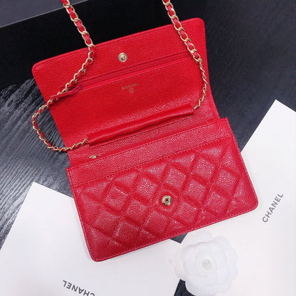 XCP016 Bag leather 19-13-4CM Bag Gold High Quality with box