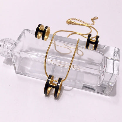 HN2 Necklace 316L steel plating gold Jewelry for women
